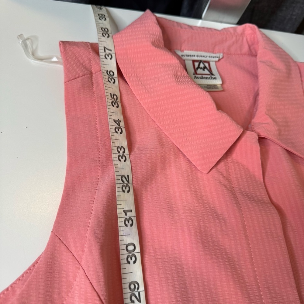 Avalanche Woven Adjustable Collared Shirt Tank Dress with Pockets size Large - Picture 6 of 10